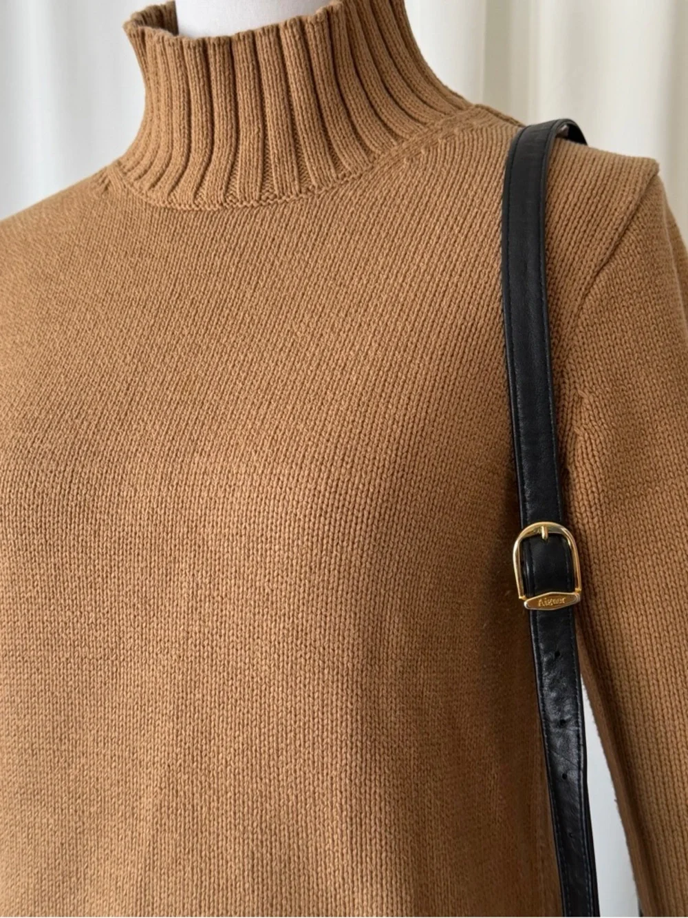 J.Crew Cotton Turtleneck Sweater Tan size small. - Picture 6 of 12
